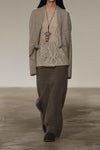 SWAYING 25 Autumn and Winter Lapel Twisted Cashmere Blend Cardigan SW-SW25AW1T33C2S2-TUO Camel